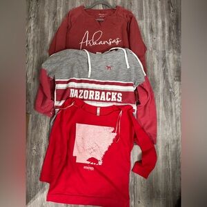 Arkansas Razorbacks Sweatshirts Trio- M